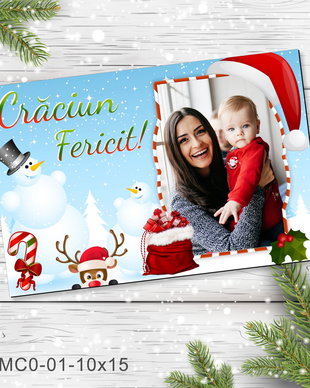 Magnet de Craciun personalizat cu poza