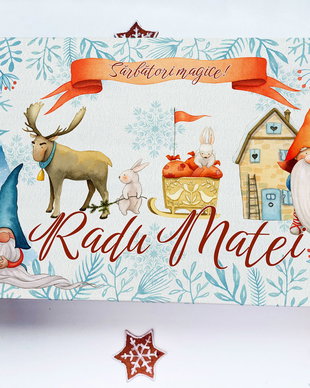 Cutie Amintiri Craciun Personalizata - Pitici scandinavi
