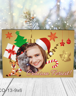 Magnet de Craciun personalizat cu poza