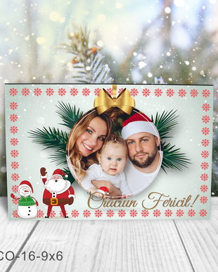 Magnet de Craciun personalizat cu poza