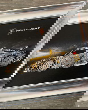 Porsche Carrera Cod M 588, Tablou masini, Cadouri barbati, Masini de epoca, Colaj accesorii metalice