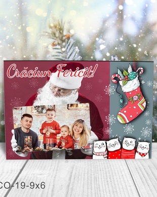 Magnet de Craciun personalizat cu poza