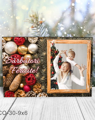 Magnet de Craciun personalizat cu poza