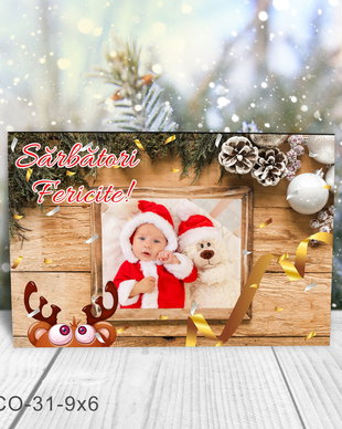 Magnet de Craciun personalizat cu poza