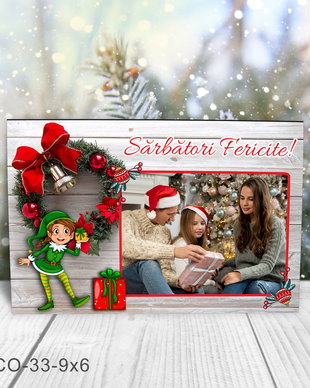 Magnet de Craciun personalizat cu poza