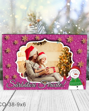 Magnet de Craciun personalizat cu poza