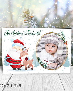 Magnet de Craciun personalizat cu poza
