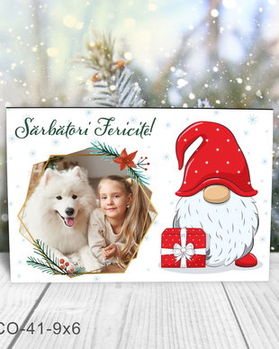 Magnet de Craciun personalizat cu poza