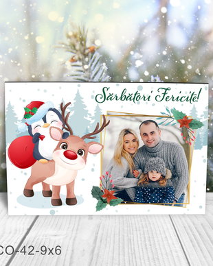 Magnet de Craciun personalizat cu poza