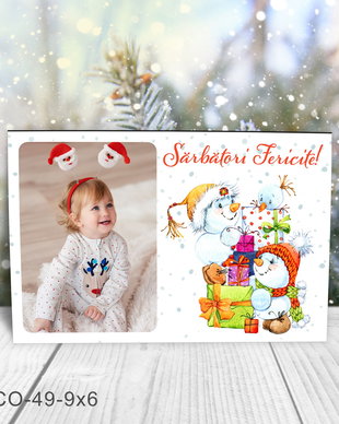 Magnet de Craciun personalizat cu poza
