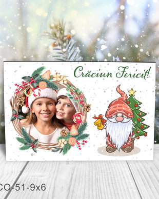 Magnet de Craciun personalizat cu poza