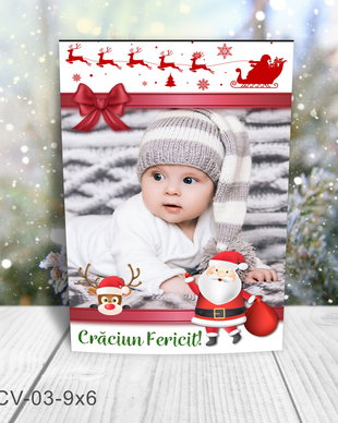 Magnet de Craciun personalizat cu poza