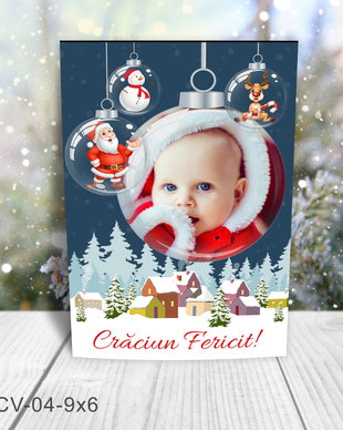 Magnet de Craciun personalizat cu poza
