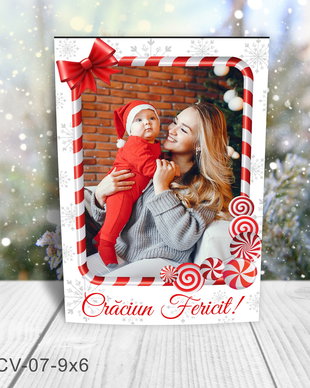 Magnet de Craciun personalizat cu poza
