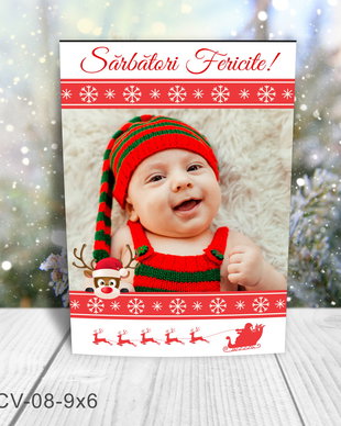 Magnet de Craciun personalizat cu poza