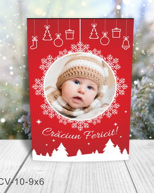 Magnet de Craciun personalizat cu poza