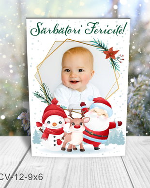 Magnet de Craciun personalizat cu poza