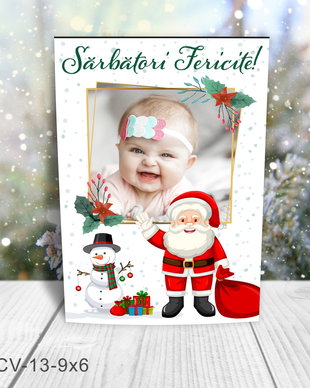 Magnet de Craciun personalizat cu poza
