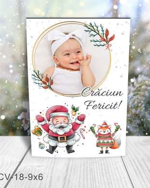Magnet de Craciun personalizat cu poza