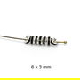 Distantier alama și  cristale  de  sticla, rhinestone, 6 x 3 mm, AC-07