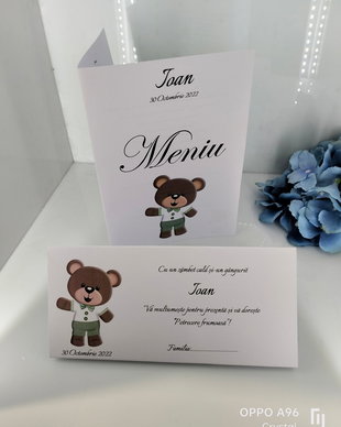 Plic de bani botez tema urs/ ursulet
