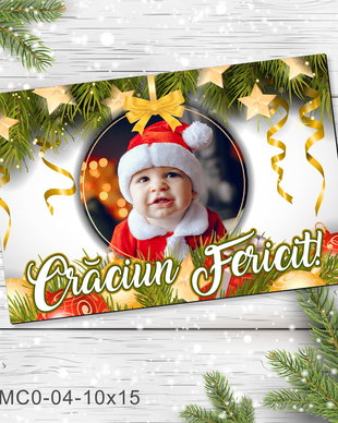 Magnet de Craciun personalizat cu poza