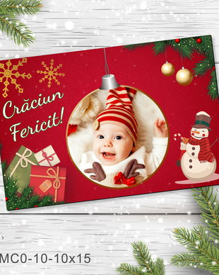Magnet de Craciun personalizat cu poza