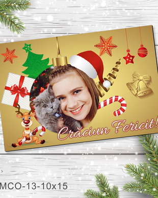 Magnet de Craciun personalizat cu poza
