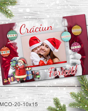 Magnet de Craciun personalizat cu poza