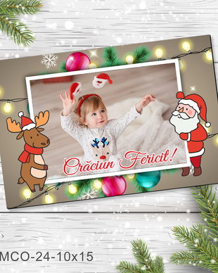 Magnet de Craciun personalizat cu poza