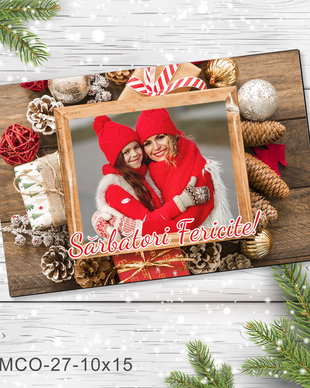 Magnet de Craciun personalizat cu poza
