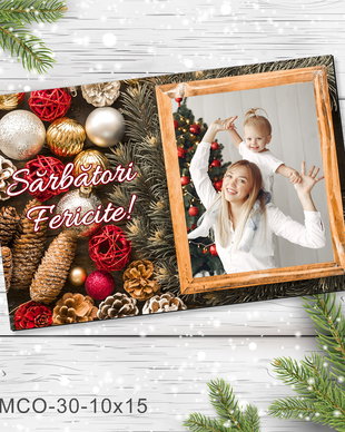 Magnet de Craciun personalizat cu poza