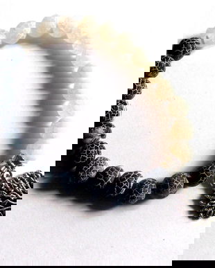 bratara unisex cu agate frosted (mat) 41123