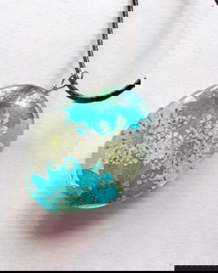 colier de sticla cu flori uscate 41933