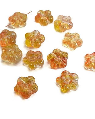 Flori margele, cristal caramel degrade 13mm MG.0096