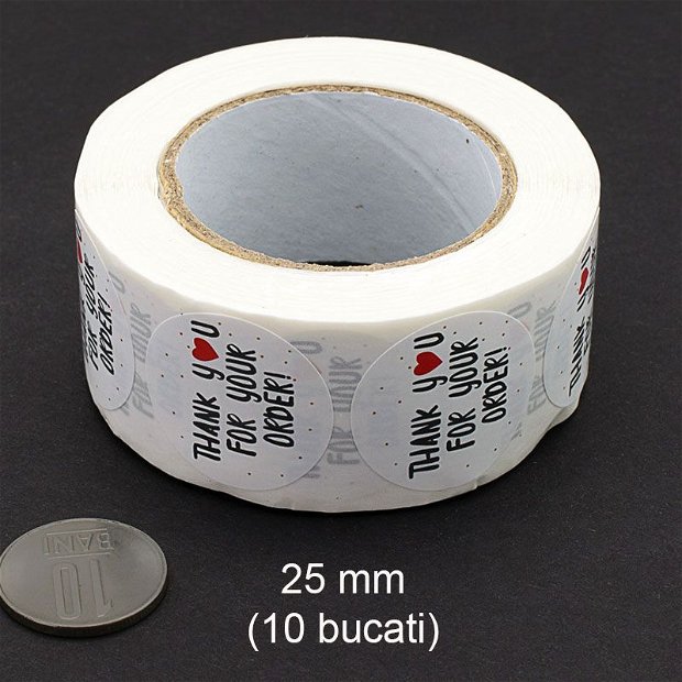 Etichete autoadezive (stickere), 10 bucati, 25 mm, EA-06
