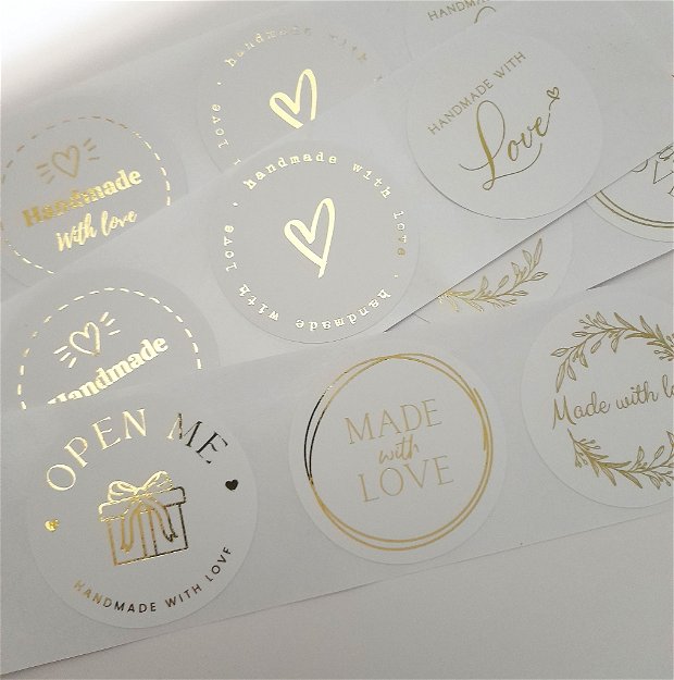 Stickere Handmade with Love, Stickere pentru Produse