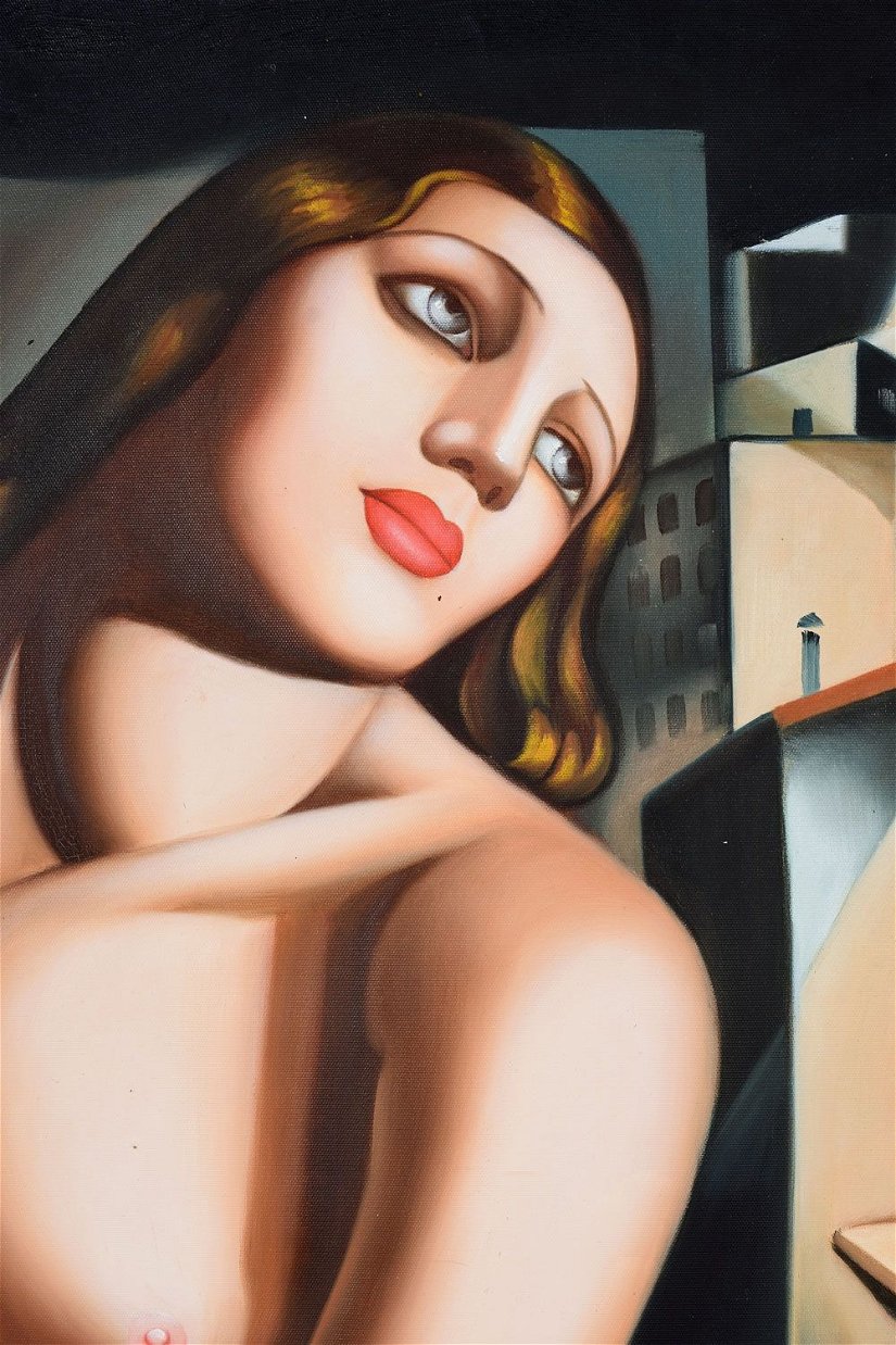 Andromeda - pictura Art Deco ulei pe panza