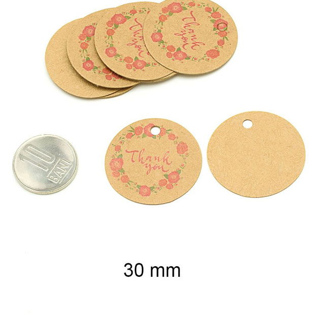 Etichete decorative pentru pungute sau cutii de cadou, 30 mm, EA-13