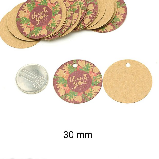 Etichete decorative pentru pungute sau cutii de cadou, 30 mm, EA-15