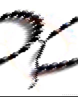 bratara unisex cu onix si ochi de tigru albastru 42022