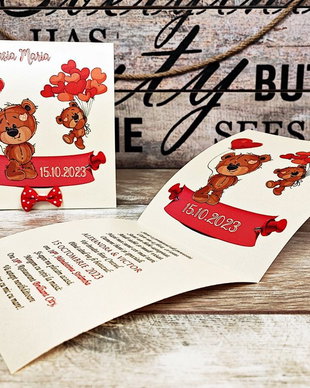 invitatie - Girl Teddy