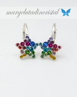 Cercei Swarovski  Little Star / Stea / Steluta / Argint 925