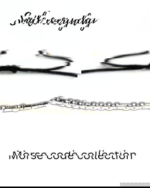 Bratara minimalista "Smile Everyday" - cod morse / Bratari personalizate
