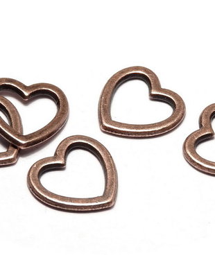 Link metalic, cupru, 10x10 mm