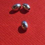 Bob de orez  - margica din argint .925 rodiat aprox 4.7x3 mm