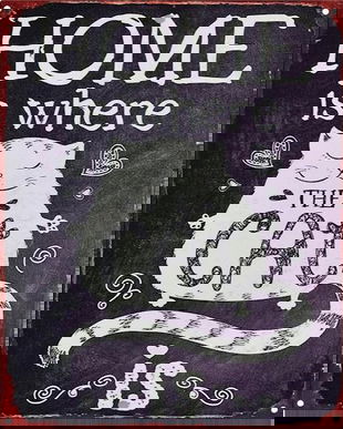 Decoratiune metalica cu pisici