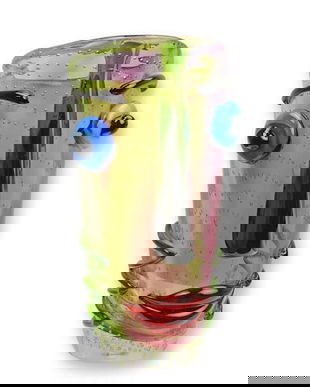 Vaza fata umana din sticla Murano