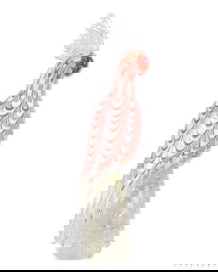 Cacadu- figurina din sticla Murano