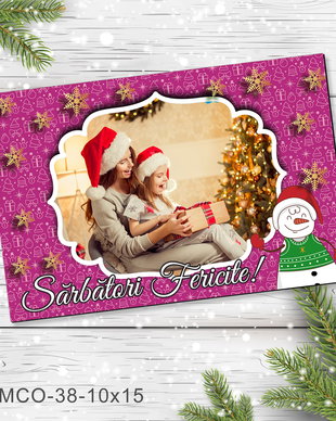 Magnet de Craciun personalizat cu poza